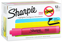 HIGHLIGHTERS, SHARPIE, TANK, CHISEL TIP, PINK, 12/CT THUMBNAIL